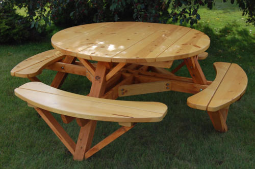 56 Inch Round Wood Table