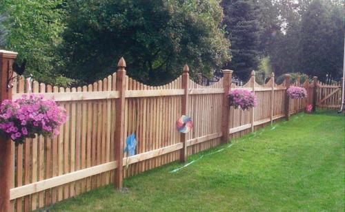 Scalloped Dog Ear Picket with French Gothic Posts